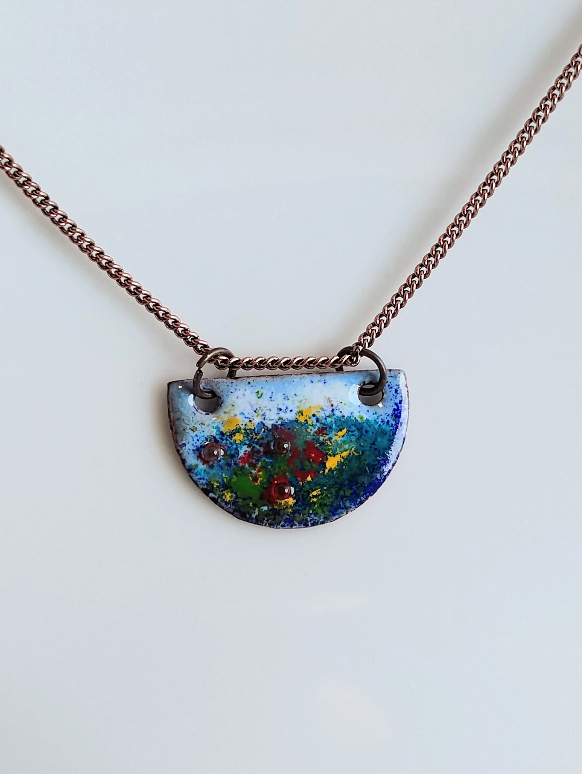 Landscape Enamel Necklace