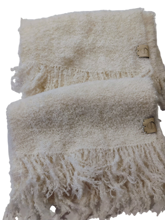 Boucle Alpaca Handwoven Scarf