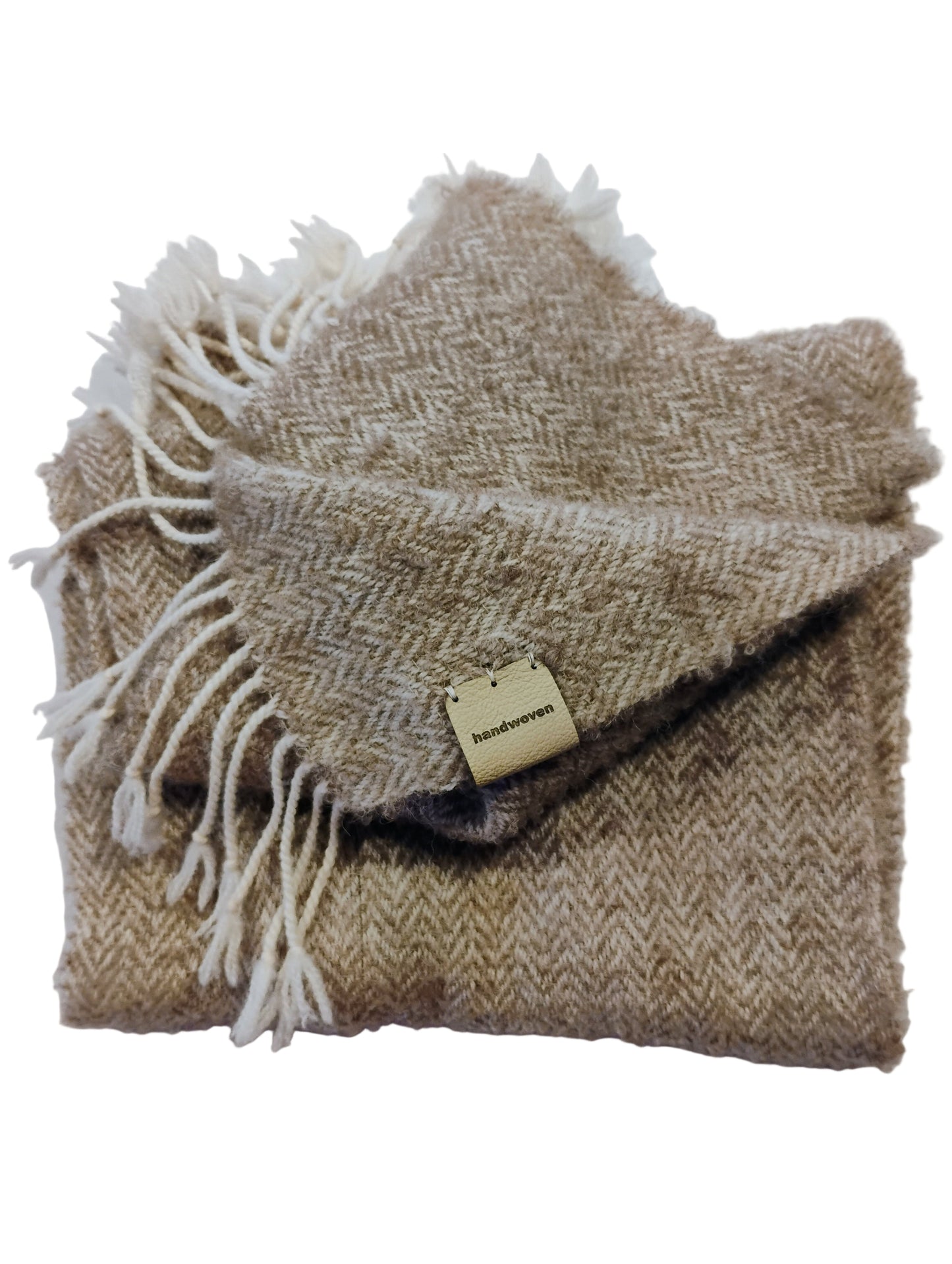 Alpaca Boucle Herringbone Scarf