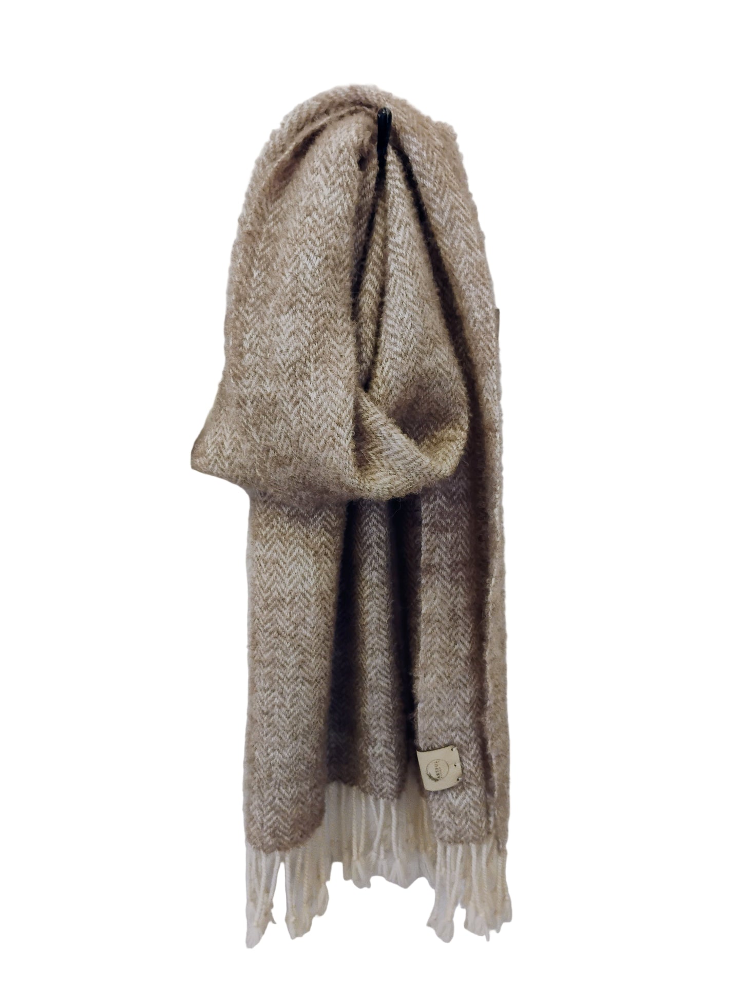 Alpaca Boucle Herringbone Scarf